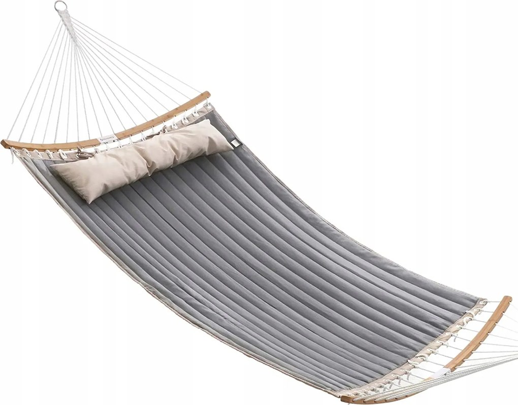 Függőágy Kerti Rúddal Teraszra Függőágy 2 Személyes Szürke