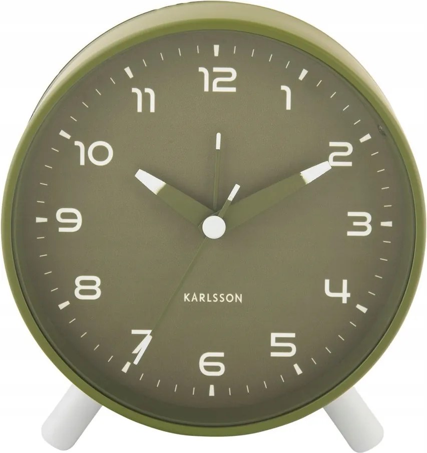 Ébresztőóra , asztali óra zöld éjjeliszekrényhez, csendes mechanizmus Orgullo