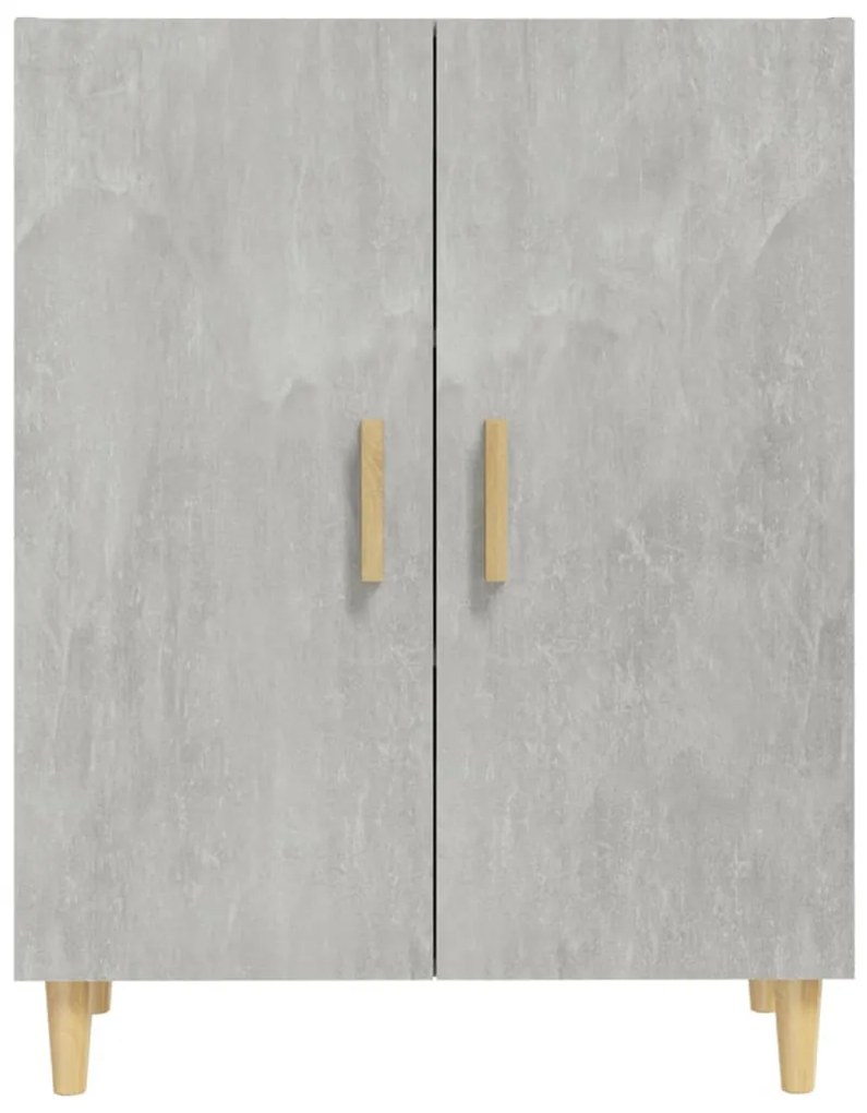 betonszürke szerelt fa tálalószekrény 70 x 34 x 90 cm