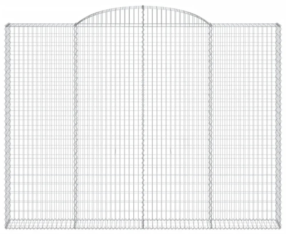 2 db íves horganyzott vas gabion kosár 300x30x220/240 cm