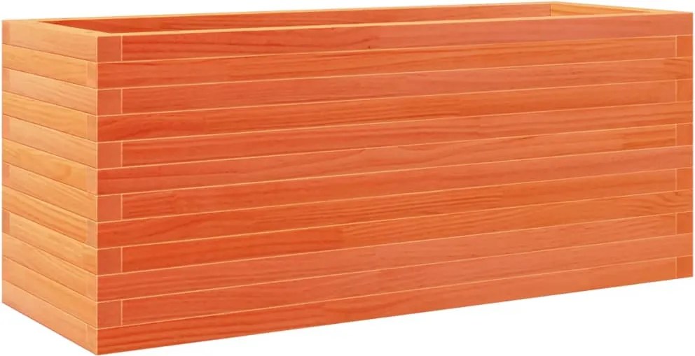 vidaXL viaszbarna tömör fenyőfa kerti virágláda 110 x 40 x 46 cm