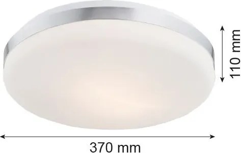 ARGON 1199 SALADO Kerek Mennyezeti Lámpa Króm, Opál Szőnyeg E27 IP20