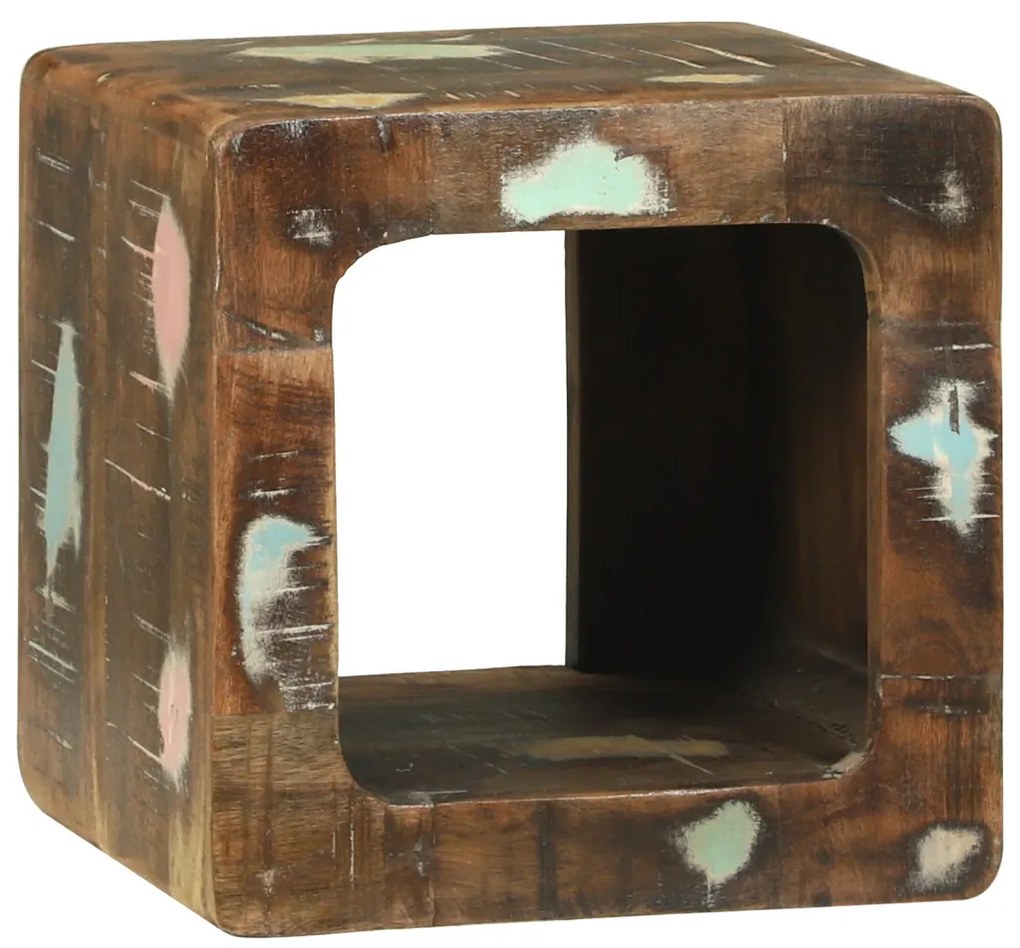 TV Egység 36x36x30 cm Tömör Fa Újrahasznosított