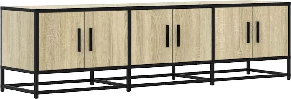 vidaXL sonoma tölgy színű szerelt fa és fém TV-szekrény 150x35x41 cm