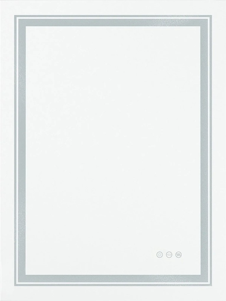 Fürdőszobai fali tükör, megvilágított, ezüst modern Vero fürdőszoba