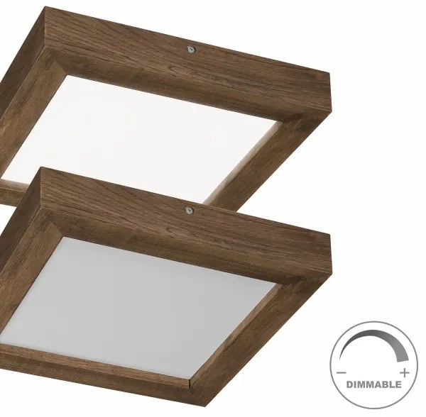 Brilagi-LED állítható fényű WOODY FRAME LED/24W/230V tölgy 30x30 cm IP44 + DO