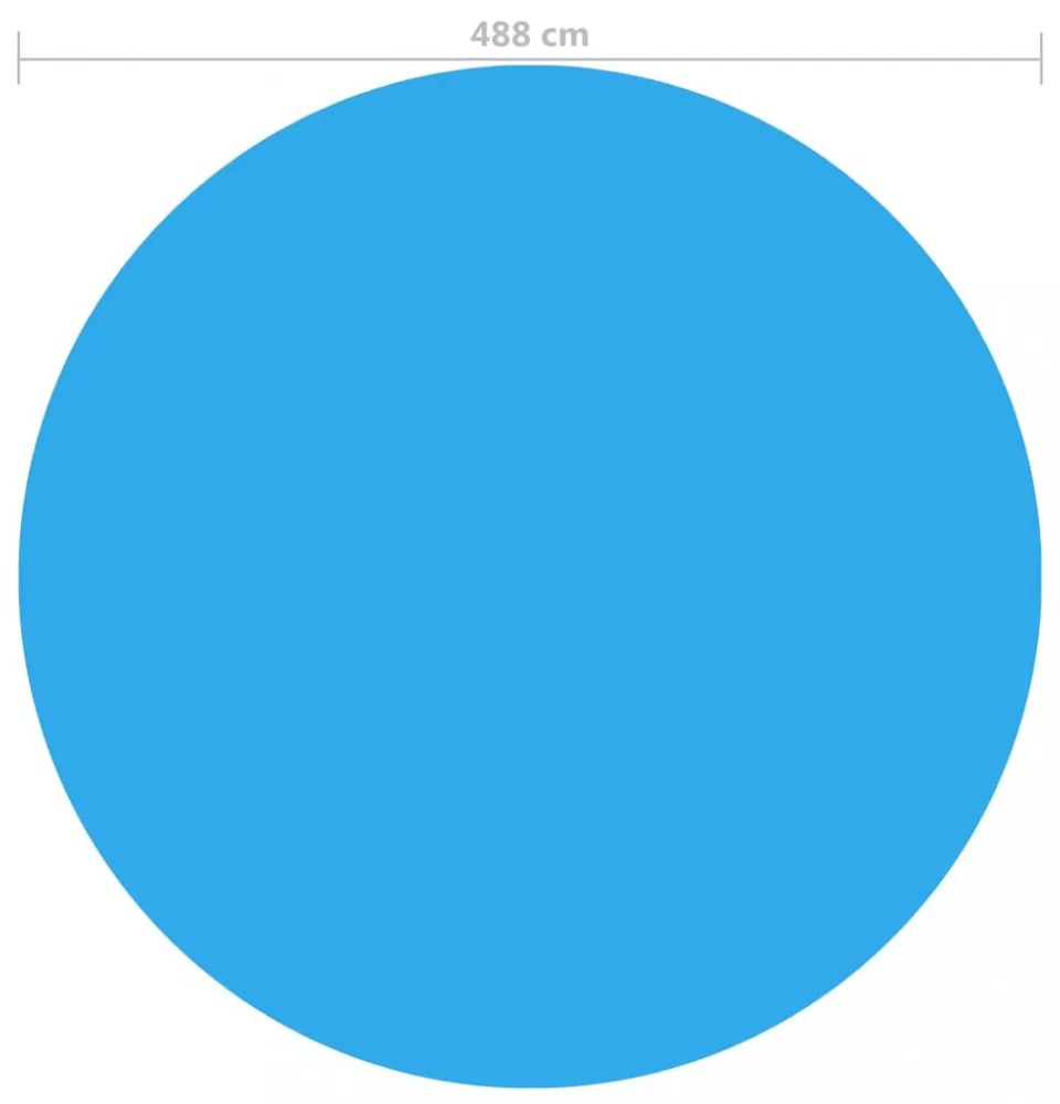 Kerek medence borító 488 cm PE kék