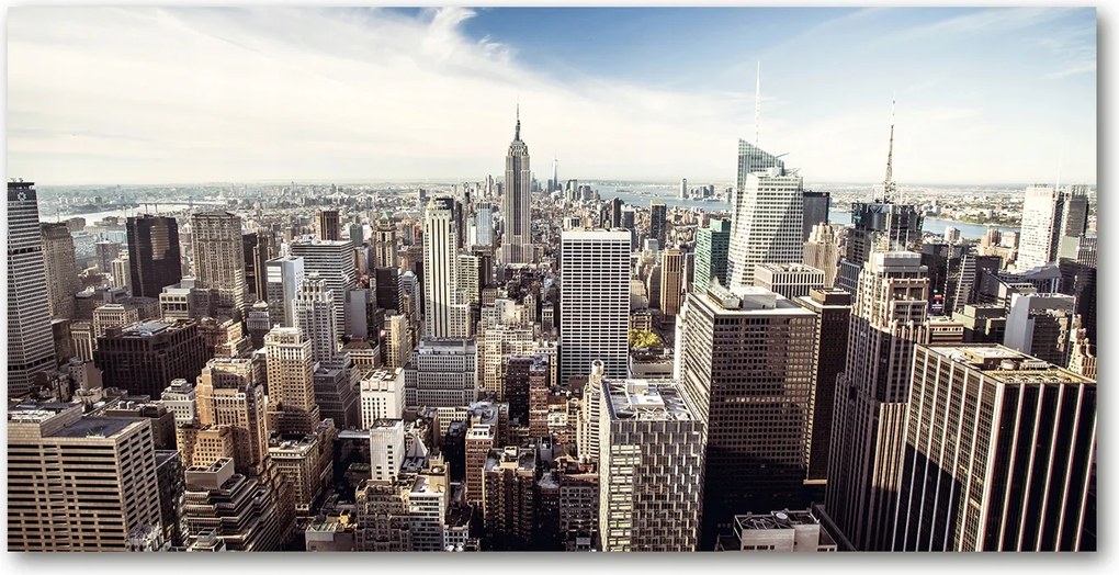 Fotó vászonkép edzett üveg New York 140x70