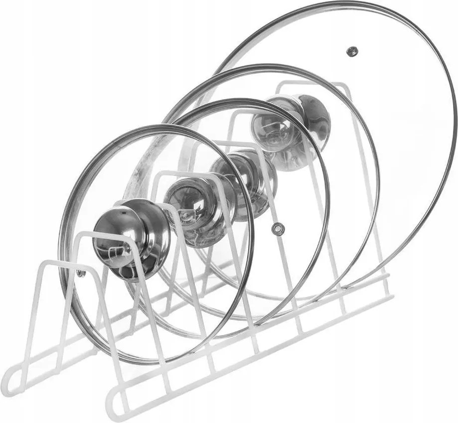 Állvány Fedél Tányérok Konyhai rendszerező Fehér Fém Fiókos szekrény