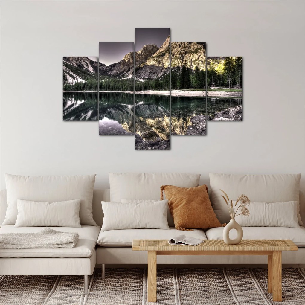 Tó a hegyekben képe (150x105 cm)