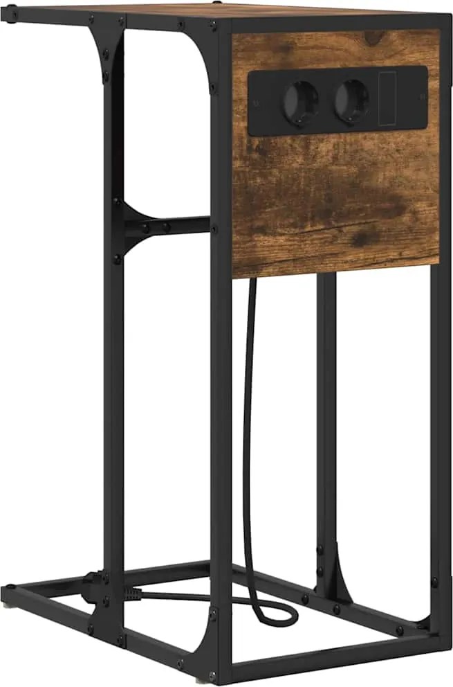 vidaXL Éjjeliszekrény Füstölt tölgy 41,5 x 26 x 60,5 cm Faanyag