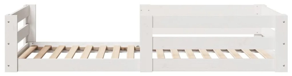 fehér tömör fenyőfa ágykeret matrac nélkül 70 x 140 cm