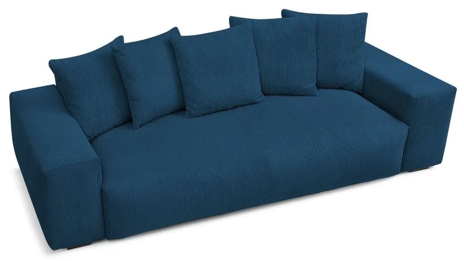 Sötétkék kordbársony kanapé 280 cm Voltaire – Bobochic Paris