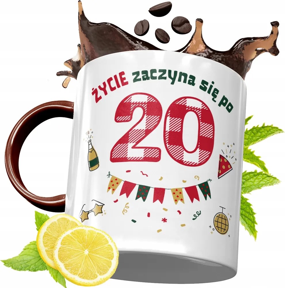 Bordó Bögre 20. Születésnapra Ajándék fényképes nyomtatással