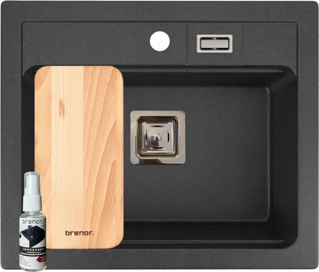 Gránit mosogató csaptelep York szett deszkával és készítményrel Alkalom