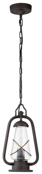 Elstead MINERS-CHN - Kültéri, láncra függeszthető MINERS csillár 1xE27/60W/230V IP44 bronz