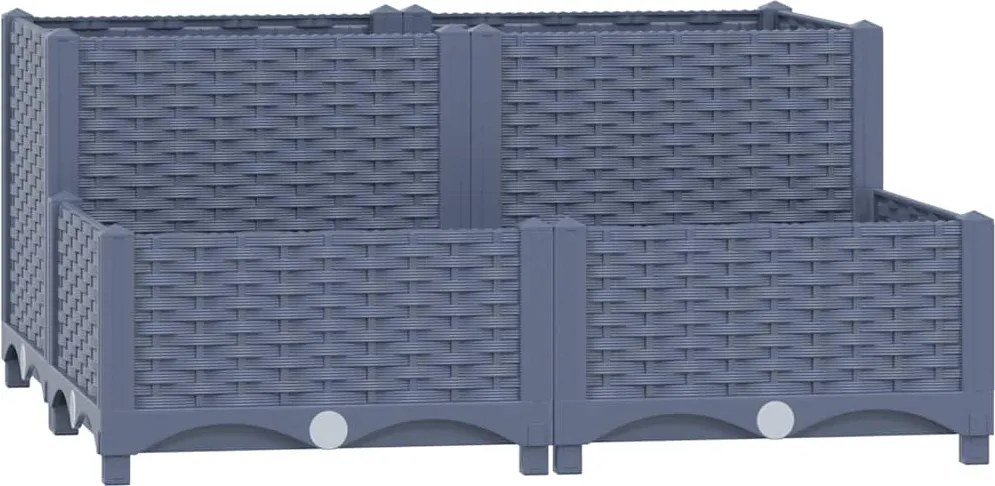 vidaXL polipropilén magaságyás 80 x 80 x 38 cm