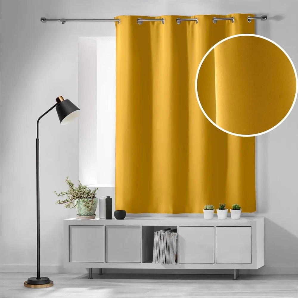 Sárga sötétítő függöny 135x180 cm Occult – douceur d'intérieur