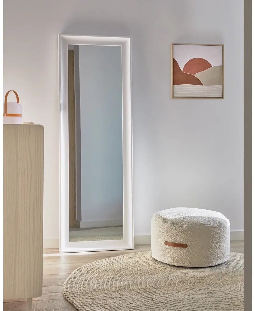 Adara fehér puff, ø 50 cm - Kave Home
