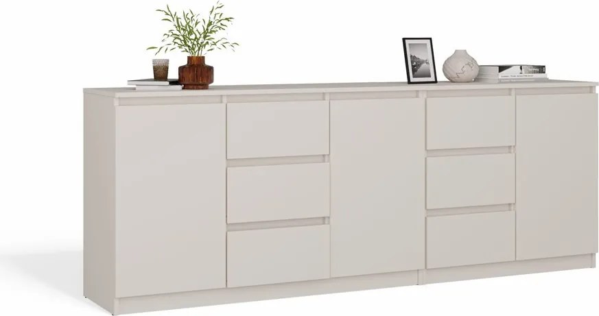 COSTA komód szekrény, 200x40x75 cm, kasmír