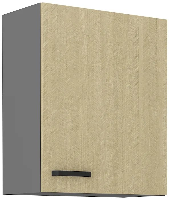 Felső konyheszekrény Scarmi 60 G-72 1F (Antracit + Herringbone scandi). 1049768