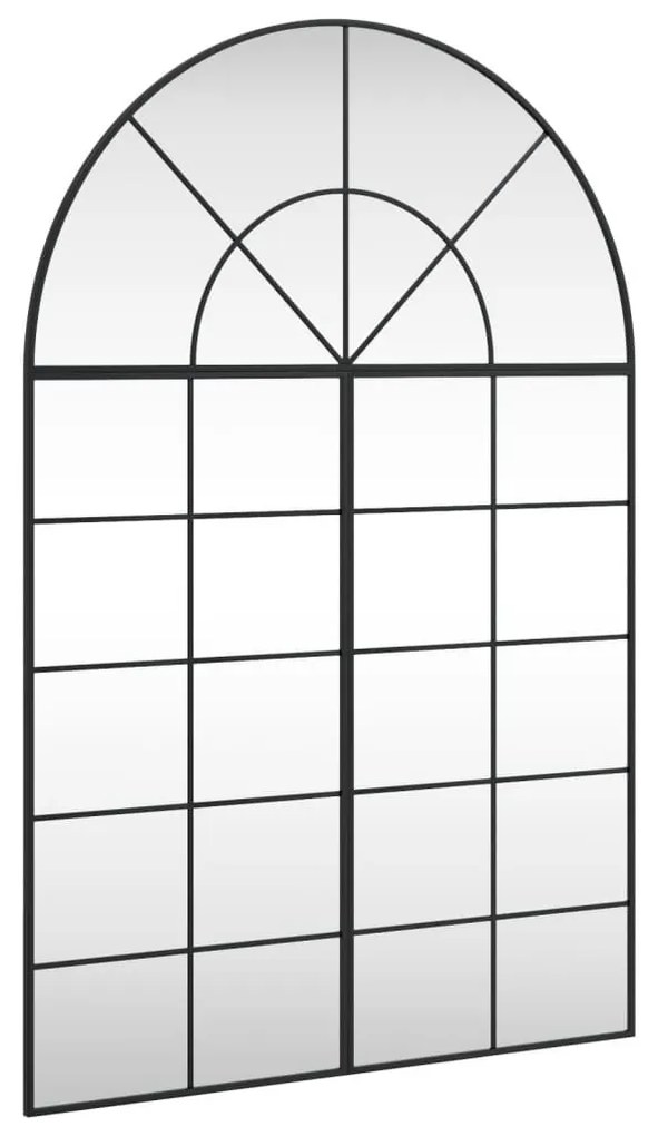 fekete ívelt vas fali tükör 100x150 cm