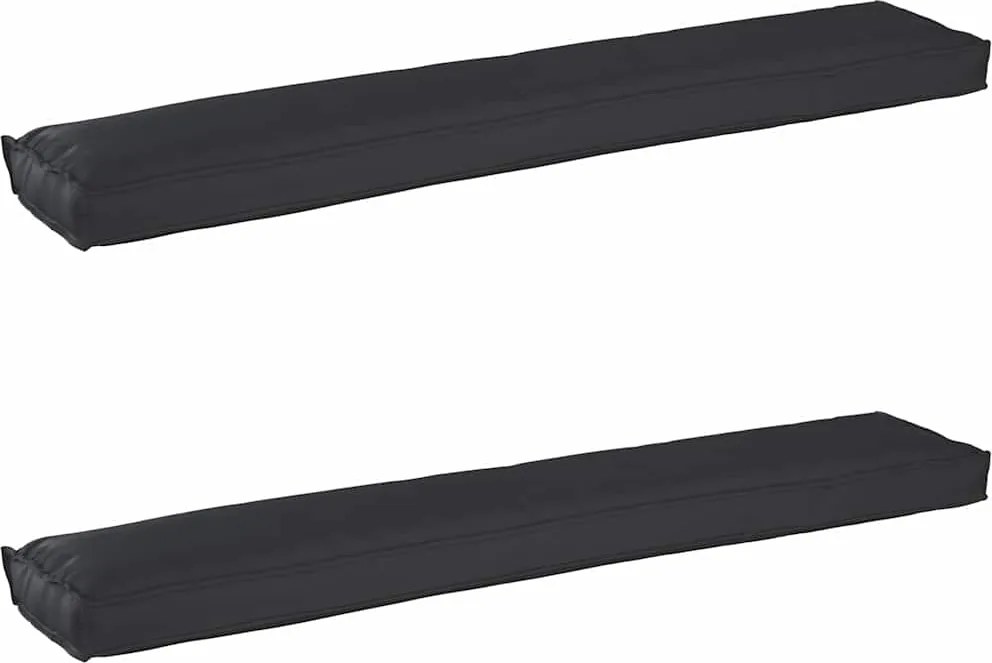 vidaXL Raklap párna készlet 2 pcs Fekete 200 x 40 x 8 cm Oxford Anyag