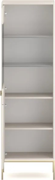 Üveges vitrin kasmír színben. MAGGIORE