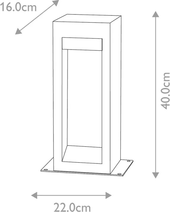 ELSTEAD PARKSTONE-BOL-B PARKSTONE Modern Kültéri Állólámpa Ezüst, Szürke LED IP55