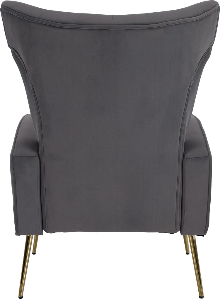 Relaxfotel, szürke Velvet szövet, BARET