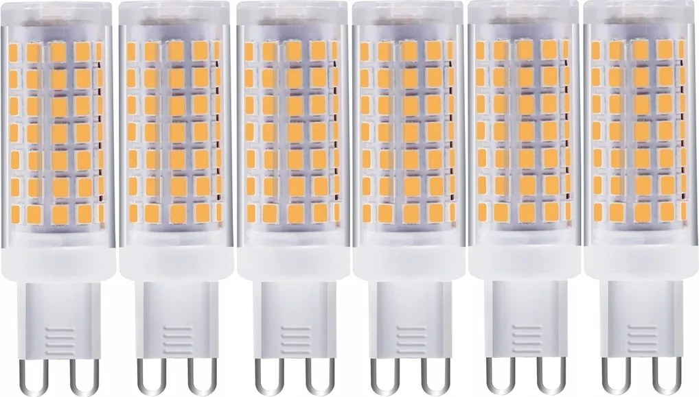 6x Led izzó G9 10W 1000lm 90W 230V 360° semleges fény 4000K
