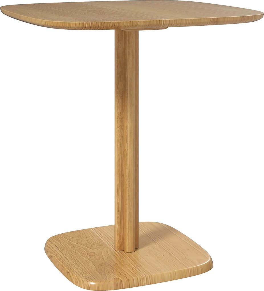 HOMCOM Étkezőasztal 4 fő részére, modern stílusú konyhaasztal, famintás asztallap, 70 x 70 cm, természetes fa | Aosom