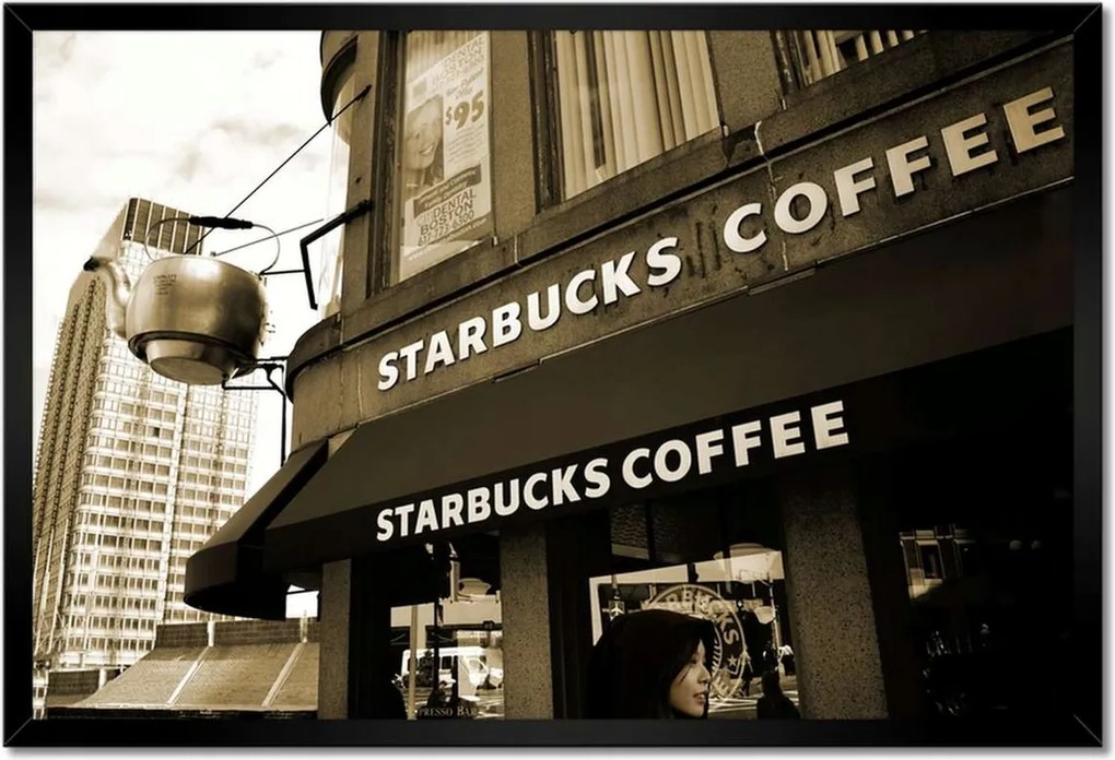 Poszterek keretben 60x40 Starbucks Coffee Sepia