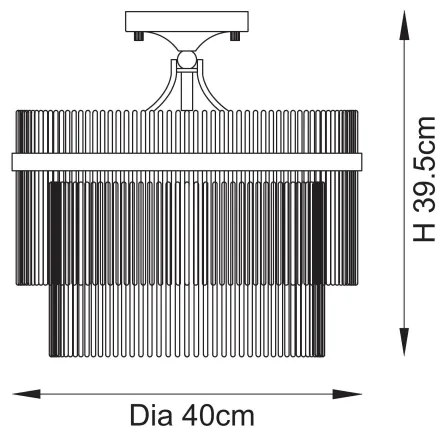 Endon 112575 - Felületre szerelhető csillár  MARIETTA 3xE14/7W/230V réz/átlátszó