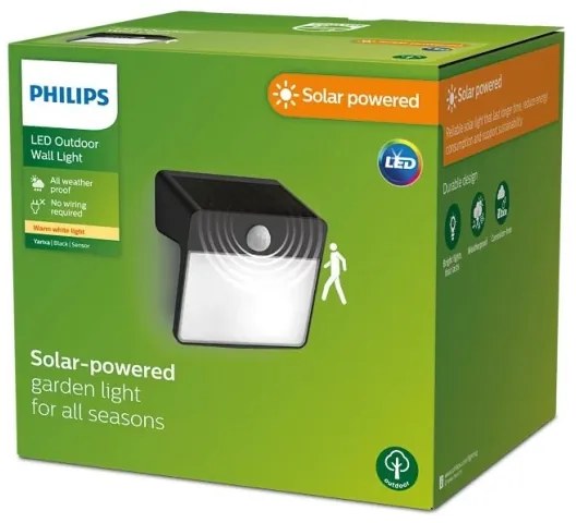 Philips - LED Napelemes érzékelős fali lámpa YARIXA LED/2,2W/3,7V IP44