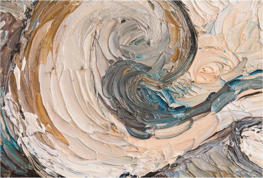 Flizelin tapéta Divatos 3D fali ragasztóval Színes örvények 104x70 Ragasztó