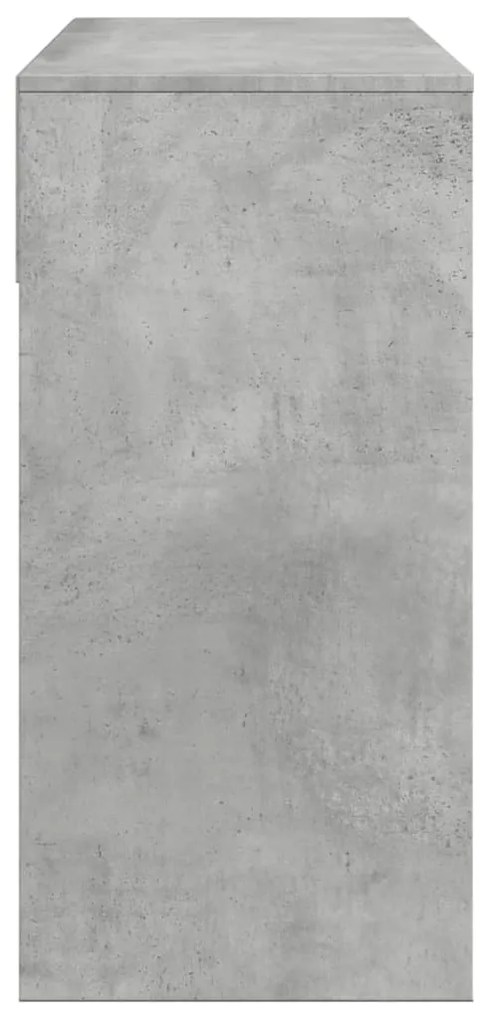 betonszürke fésülködőasztal tükörrel 80x39x80 cm