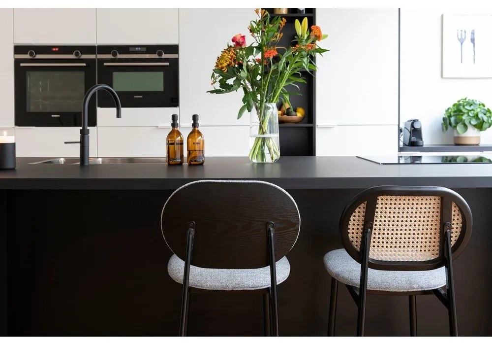 Fekete-világosszürke bárszék 94 cm Spike – Zuiver