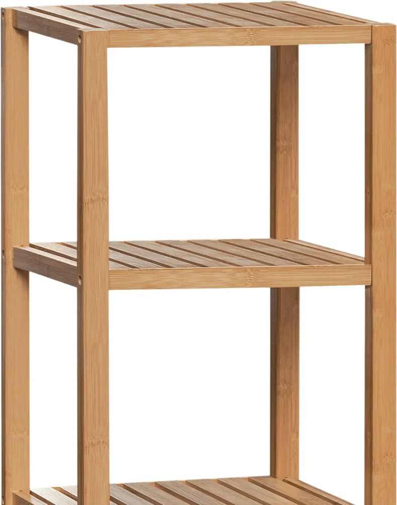 Barna tömörfa polcállvány – modern regál DR-011-3
