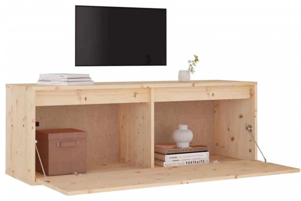 tömör fenyőfa faliszekrény 100 x 30 x 35 cm