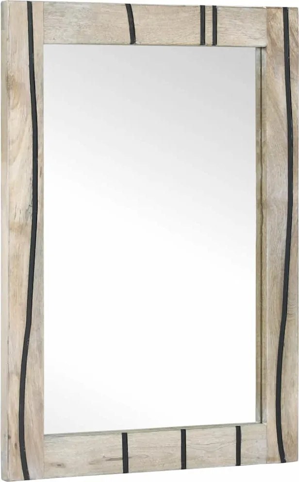 vidaXL Fürdőszobai tükör tükörrel Barna 70 x 50 x 2,5 cm
