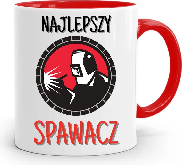 Piros Hegesztő Ajándék Bögre Legjobb Hegesztő Nyomtatott Fényképpel