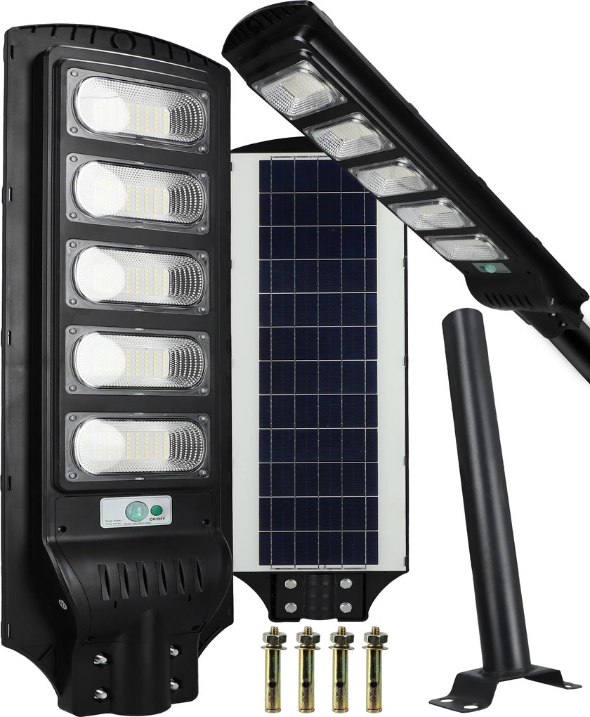 LED-es napelemes utcai lámpa erős szürkületi mozgásérzékelő lámpa 250W=2500W