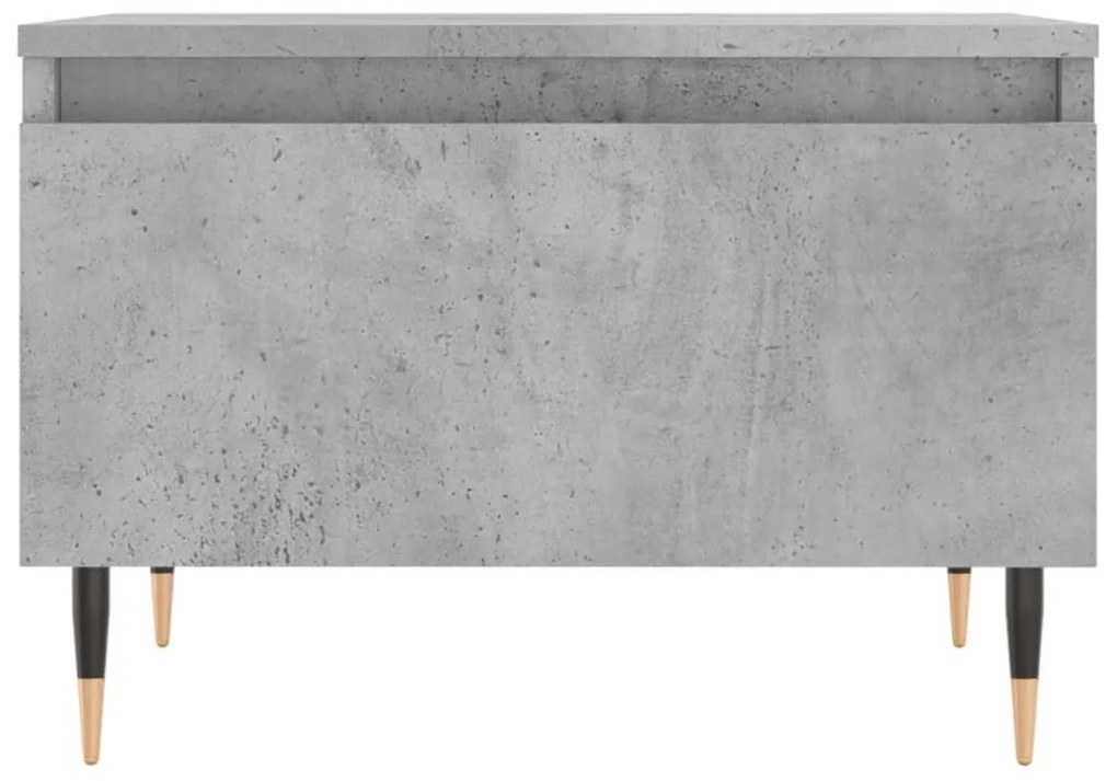 Betonszürke szerelt fa dohányzóasztal 50x46x35 cm