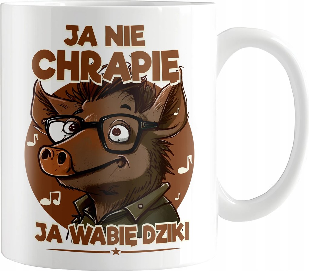 Vaddisznó Mintás Bögre Horkoló Férjnek Vicces Ajándék Bögre 330 ML