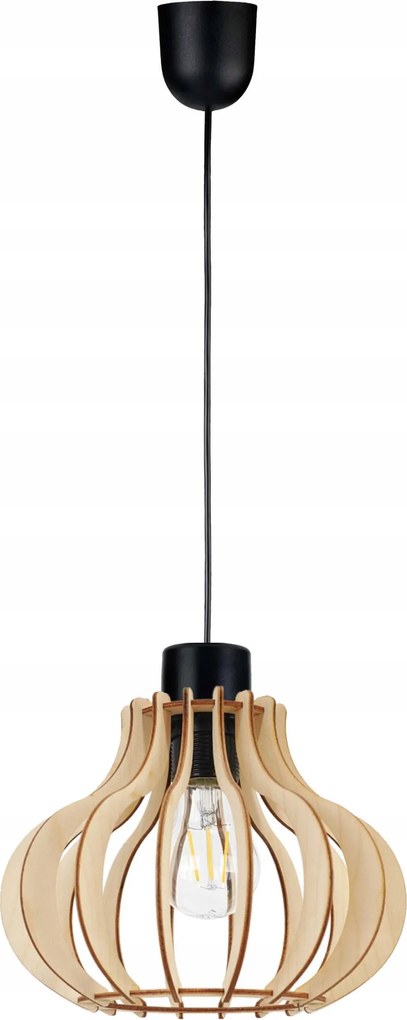 Mennyezeti lámpa függeszték túlnyúlás Loft fa 1x E27