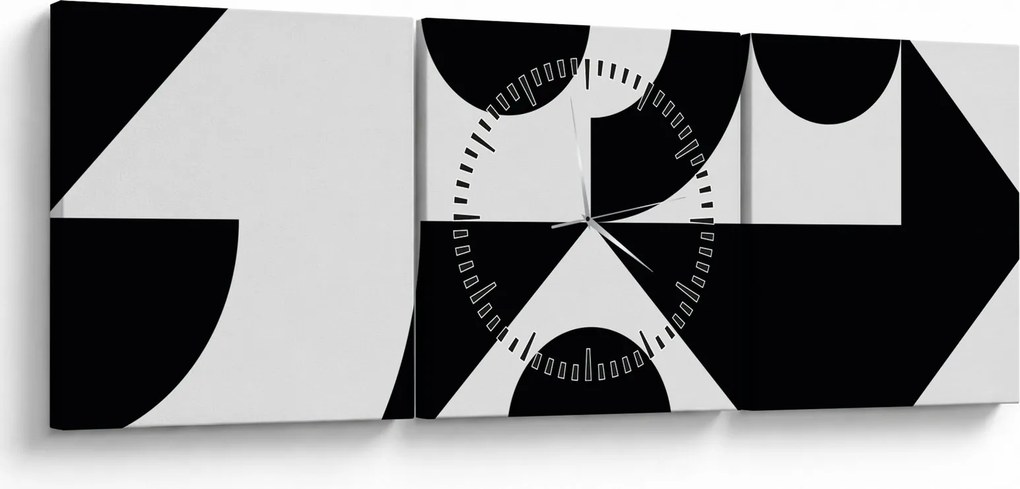 Kép - Geometriai absztrakció N⁰1 (órával) (90x30 cm)