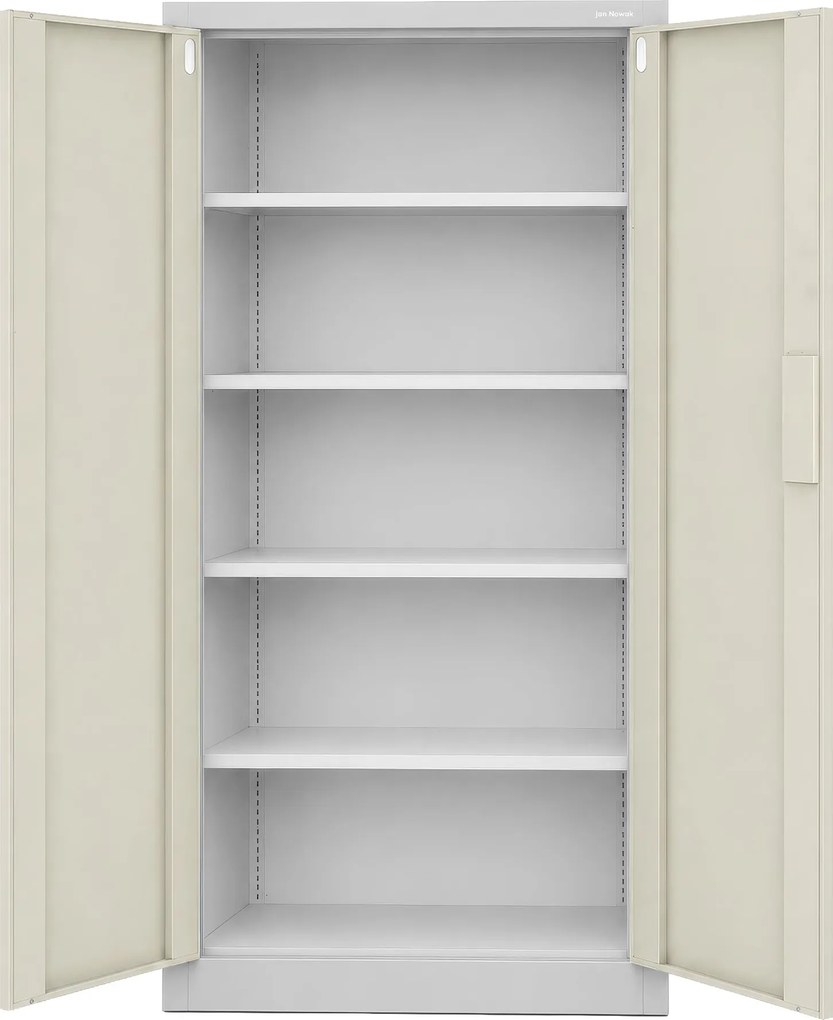 Irodai fém szekrény számzáras szürke / sonoma tölgy: Eco Design DANIEL, 900 x 1850 x 400 mm