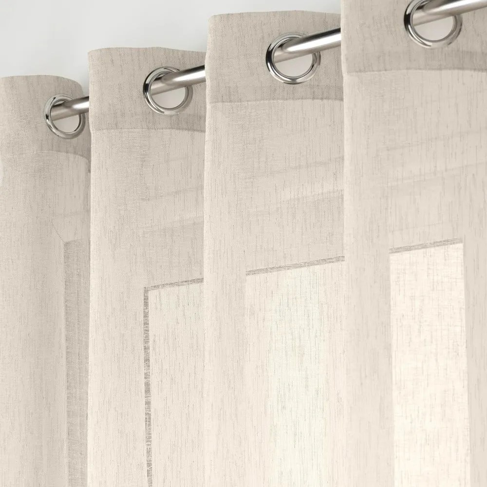 Natúr színű fényáteresztő függöny 300x240 cm Carlin – douceur d'intérieur