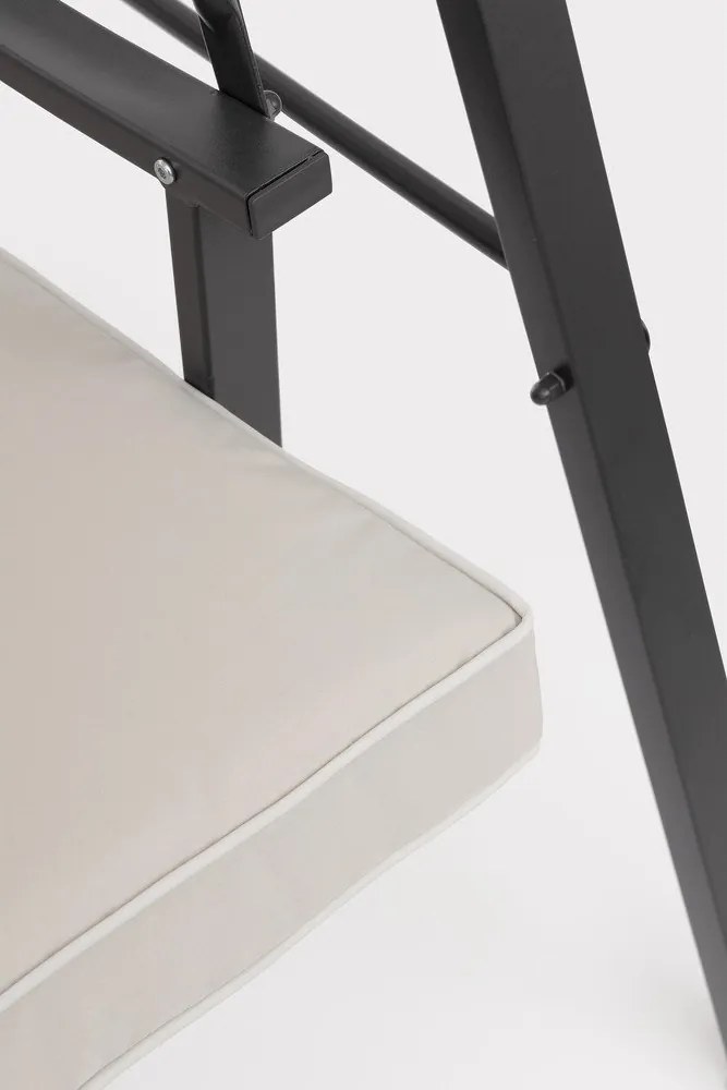 Antracitszürke-bézs fém kerti hintaágy Taurus – Bizzotto